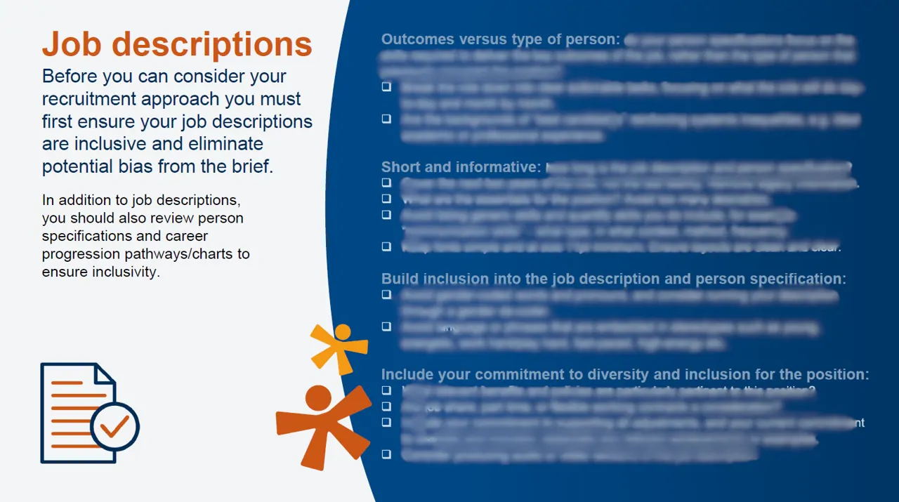 Recruitment inclusion checklist - job descriptions